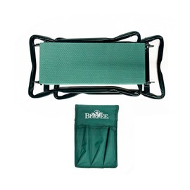 Burpee Multi-Function Garden Kneeler Seat with Padded Cushion and Detachable Tool Bag, Versatile Garden Stool with Foldable Frame, Ideal for Outdoor Gardening Enthusiasts (Green)
