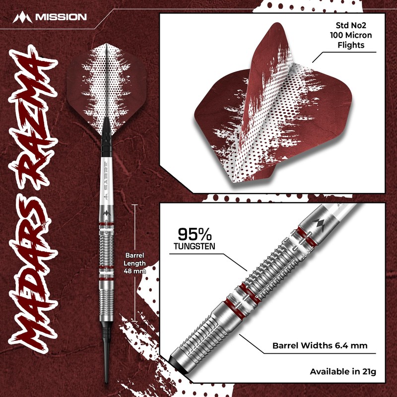 Mission | Madars Razma Darts | Soft Tip Darts Set