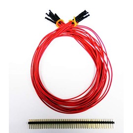 Qty. 10 24" Red Female Schmartboard Jumper Wires and 40 Headers