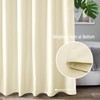 AooHome Extra Long Fabric Shower Curtain, Polyester Solid Shower Curtain