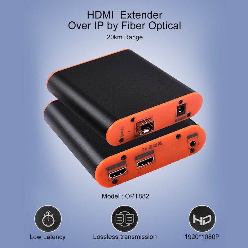 Measy OPT882 HDMI Fiber Optic Media Extender Transmitter Receiver 1080P