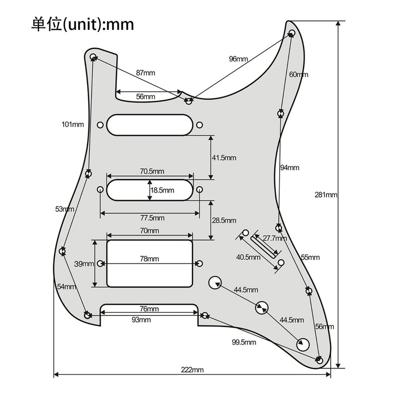 FLEOR HSS Guitar Pickguard 11-Hole ST Style Electric Guitar Pick