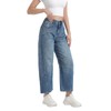 HAIOUNIUZAI Women's Wide Leg Plus Size Baggy Ankle Barrel Jeans