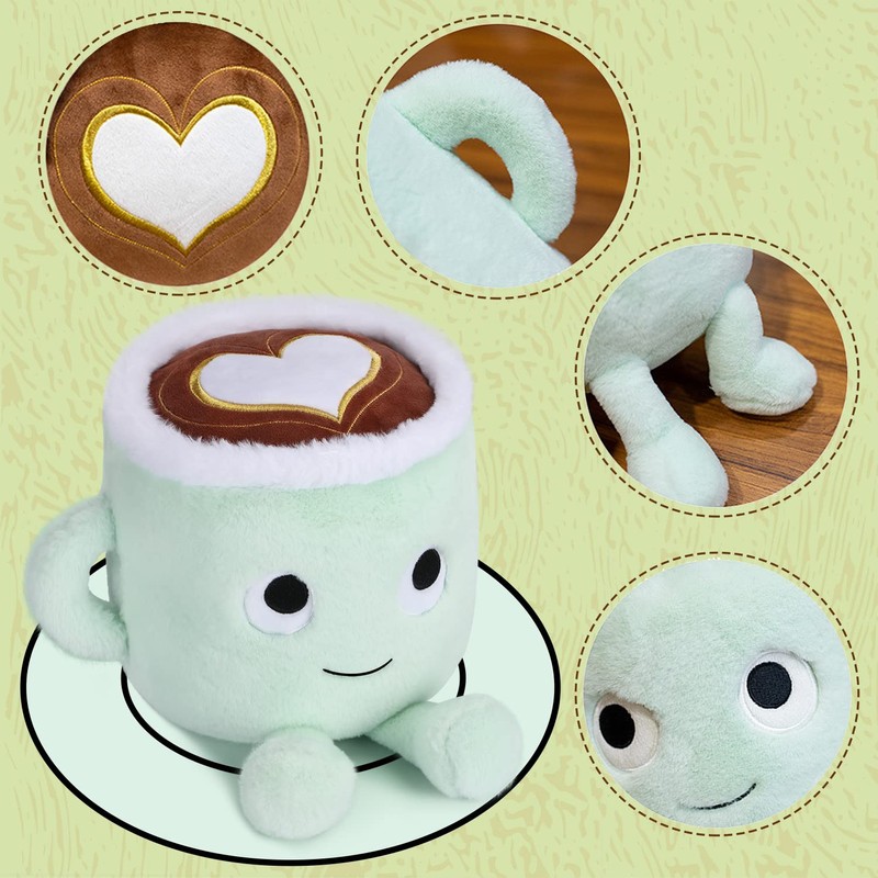 Latte Plush Toy, Cuddly Coffe Cup Doll, Soft Fluffy Toyfor