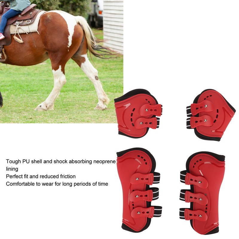Horse Front Hind Leg Boots Breathable Impact Resistant Open Front