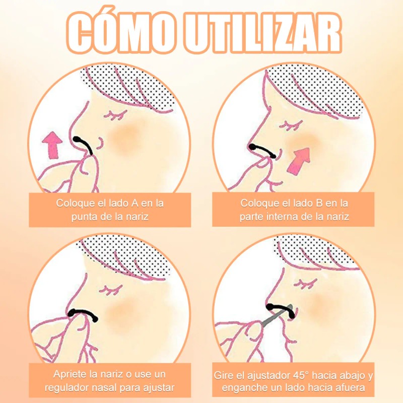 Respingador Nasal Corrector De Nariz 9 Pares 3 Ch, 3