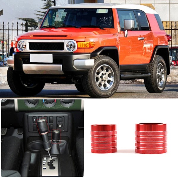 car-king888 Red Alloy Car Central Control Gear Shift Knob Cover