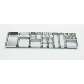 TKG Corporation AGS0635 Do-En 18-8 Stainless Steel Gastronorm Tray, for GN 1/6 (6.9 x 6.4 inches), 2.6 inches (65 mm) Deep