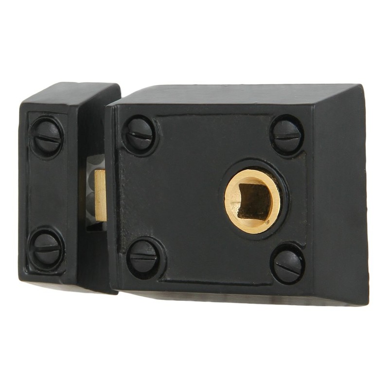 A29 Small 2 3/8 Inch Iron Rim Latch, Black Powder