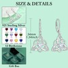 FJ Heart Celtic Knot Earrings 925 Sterling Silver Dangle Drop