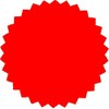 MDLG 100Pcs Blank Metallic Red Embossed Certificate Seals Stickers Scallop