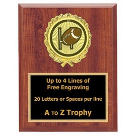Trophies Fantasy Football Plaque Awards 5x7 Wood Sports Trophy Tournament Free Engraving