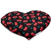 Grain cushion heart approx. 30 x 25 cm cherry black