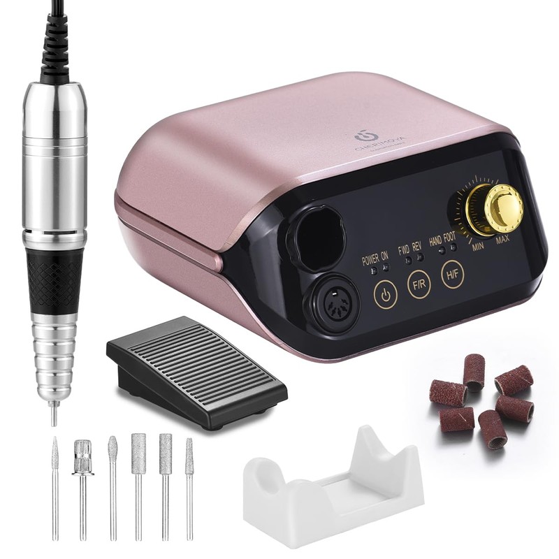 CHERIMOYA Pulidor De Unas Esmeril Drill Profesional 35000RPM,Kit de Taladro