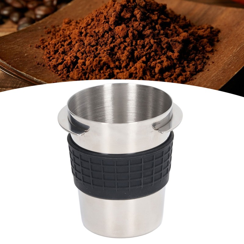 58mm Stainless Steel Coffee Dosing Cup Coffee Machine Handle Receiving