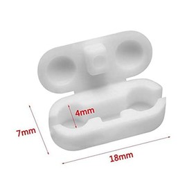 DBOO Vertical Blind Bottom Chain - 20 Meter White Vertical Blinds Chain with 5 Pieces Plastic Chain Connectors for 3.5 Inch/ 89 mm Slats