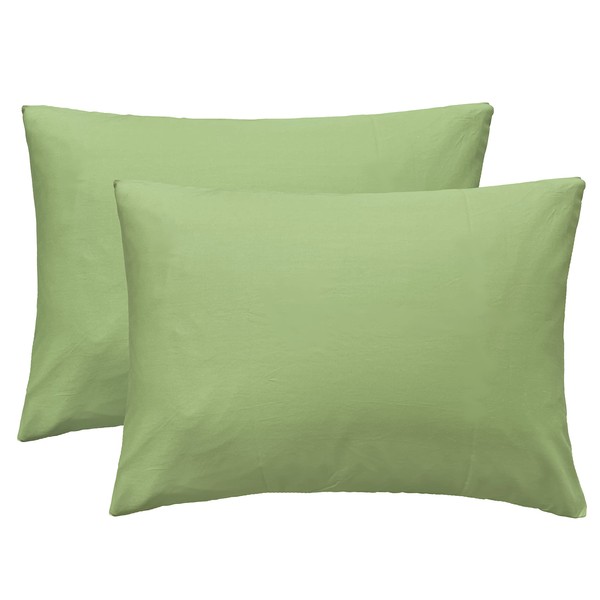 iMaylex Soft 100% Cotton Zipper Closure Pillowcases, Cozy and Lightweight