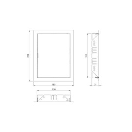 EUROPLAST Metal Inspection Flap 200 x 150 mm - Service Flap for Inspection and Cover - 20 x 15 cm Inspection Door - Inspection Door Access Door Maintenance Flap - Galvanised Steel White