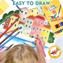 GOEJGSDJ Colored Pencils Bulk,144 Count Colored Pencils for Kids, 12 Packs Colored Pencils Bulk 12 Colors, Back to School Supplies For Teachers,Back to School Supplies, Classroom Prizes