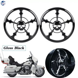 Unbranded 5-1/2" Black Speaker Grill Cover Trim For Harley FLHT FLHX FLHXS FLHTCU 2014-22
