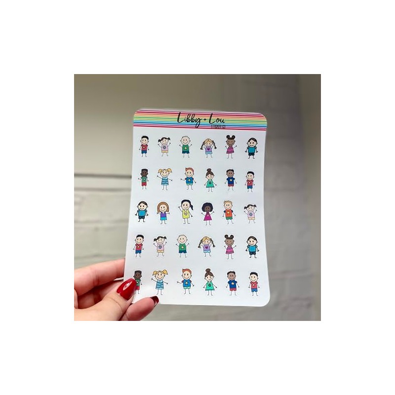 Kids Stick Figure Planner Stickers | Libby and Lou Sticker