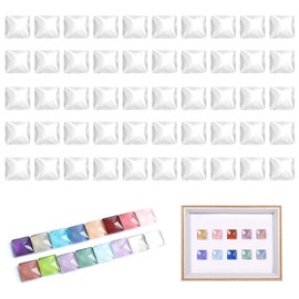 PAVIKE Nail Color Cards(50 Pcs) Nail Tool Color Chart Color Display Chart Transparent Color Display Nail Art Design Square