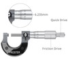 Proster Outside Micrometer Measuring Range 0-25 mm Micrometer 0.01 mm