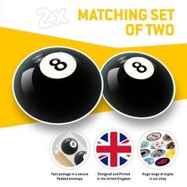 Vinyl Stickers (Pack of 2) 10cm - 8 Billiards Stickers for Laptops, Tablets, Luggage, Scrapbooking, Fridges, 3004