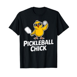 Pickle Ball Pickleball Chick Funny Sports T-Shirt T-Shirt, black