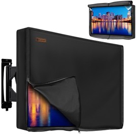 Outdoor TV Cover 41 to 43 Inch Weatherproof, Waterproof Outside TV Covers Heavy Duty 600D Oxford TV Covers Outdoor TV Screen Protectors Shield with Full Zippers and Velcro for Flat Screen Outdoor TVs