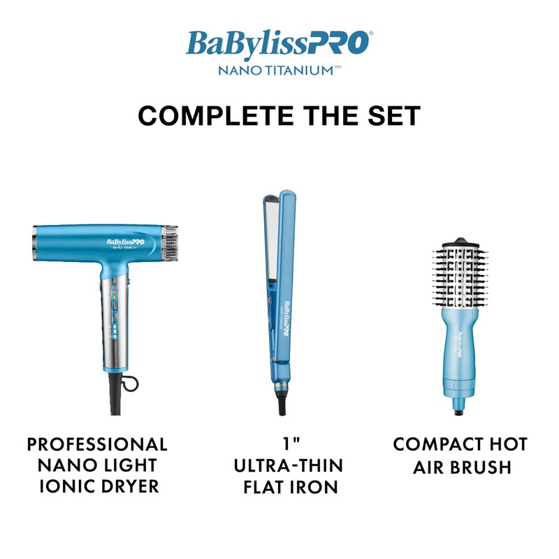 BaBylissPRO Nano Titanium 1 inch Curling Iron with Extended Barrel,