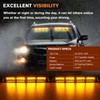 Nilight 32LED Amber Emergency Dash Strobe Lights with Controller Suction