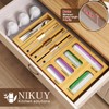 NIKUY 9 IN 1 Bamboo Foil and Plastic Wrap Organizer