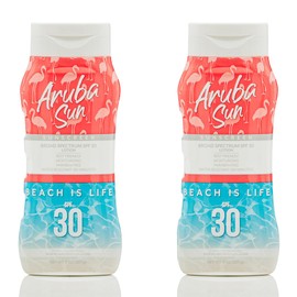 ARUBA SUN SPF 30 Sunscreen Lotion | 2-pack | Aruba Reef Act Compliant no 67 Octinoxate & Oxybenzone Free | Water-Resistant, Non-Greasy, Broad Spectrum UVA/UVB Sunscreen, 8 oz (2-Pack)