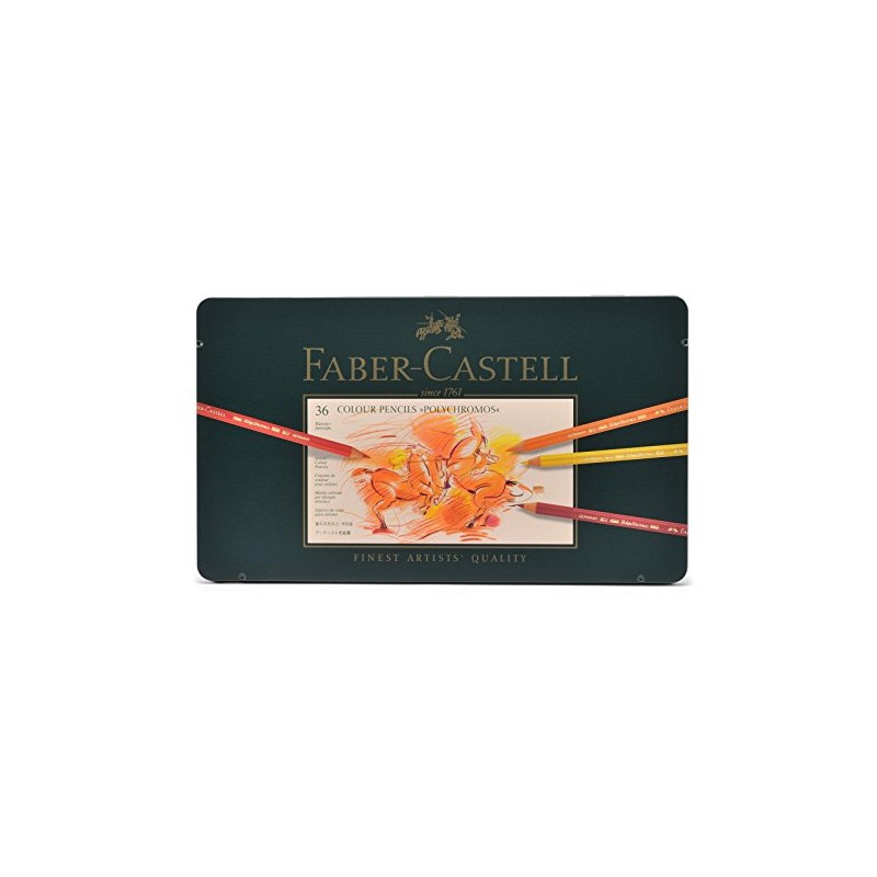 Faber-Castell Faber-Castell 110036 Polychromos Colored Pencils, 36 Colors, Can