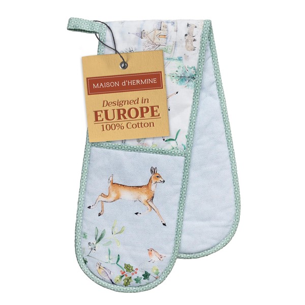 Maison d' Hermine Double Cooking Gloves 100% Cotton Heat Resistant