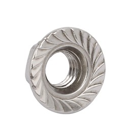 sourcing map Left Hand Flange Nuts 304 Stainless Steel Metric Thread M10 x 1.5 mm Pack of 4