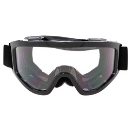 Birdz Eyewear Vulture Motorcycle Goggles ANSI Z87.1+ Padded Fit-Over Safety Goggles 3 Pairs Black Frame w/Clear Smoke & Red Mirror Lenses