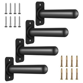 KDNVPS Wall Mounted Weight Plate Holder for 2" Olympic Plates, Heavy Duty Steel Weight Rack Storage, Space Saving Wall Mount Home Gym Organizer (4 Packs)