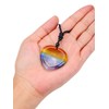 JSDDE Chakra Necklace Heart Gemstone Pendant Necklace Healing Stone Chain