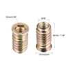 sourcing map Wood Furniture M10x30mm Threaded Insert Nuts Interface Hex