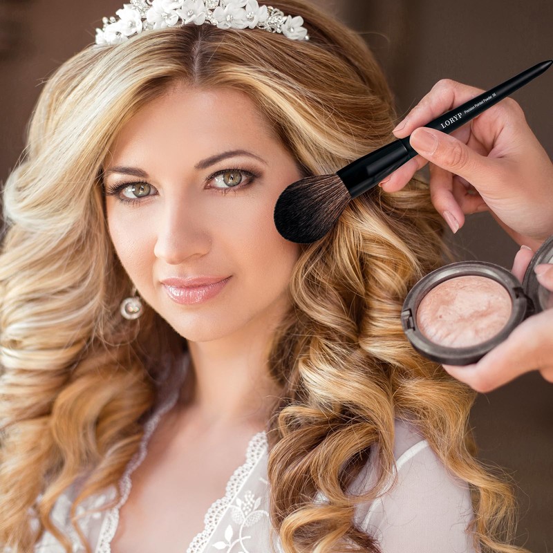 LORYP Black Makeup Brushes Set 21Pcs Powder Blush Foundation Concealer