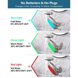 KaiwayInno Pull Out LED Bathroom Faucet, Single Handle Waterfall Bathroom Sink Faucet, 3 Colors Light Changing Stainless Steel Vanity Faucets, 360° Rotating LED Faucets 1 Hole 3 Hole, Brushed Nickel