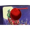 Eurowrap Christmas Traditional Flying Santa Gift Bag with Red Circle