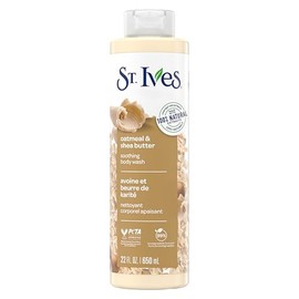 ST IVES, Gel de Baño Nutritivo, Avena y Manteca de Karité, Soothing Body Wash, Oatmeal and Shea Butter, Extractos Naturales, Sin Parabenos, 650 ml