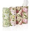 4pack Car Tissues Holder with Facial Tissues Vintage Rose Peony