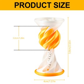 Lotsdonxia 3D Printed Spiral Ball Fidget Toy – Cool Office Decoration Mind-Bending Desktop Sculpture, Stress Relief Toy for Work or Study (White)