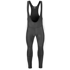 Przewalski Men's Cycling Bib Pants 4D Padded Bike Bib Tights Leggings Riding Bike Bib Tights Black