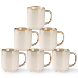Large Coffee Mugs Set of 6, 16oz Handmade Ceramic Coffee Mugs Set