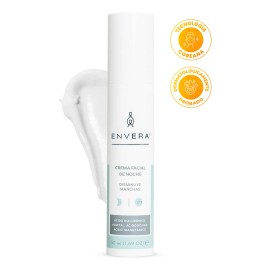 Crema de Noche Facial 3 en 1 Disminuye Manchas Previene Arrugas + Humecta | Skin Care Con Retinol, Niacinamida y Ácido Hialurónico | Crema Facial Vegana 50 ml | ENVERA